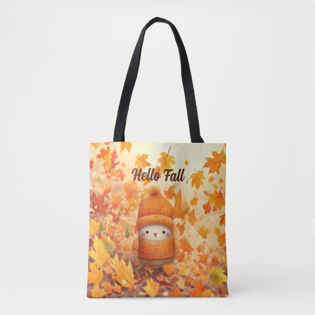 Niedlicher Herbstvogel für Herbst verkleidet Tasche (Vorderseite)