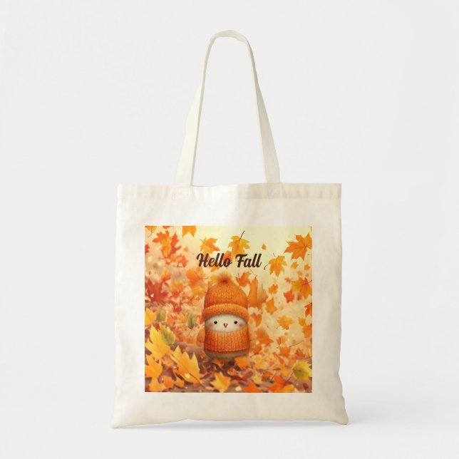 Niedlicher Herbstvogel für Herbst verkleidet Tragetasche (Vorne)