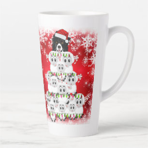 Niedlicher Herdenhund und Schafe - Weihnachten Milchtasse