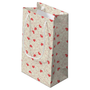 Niedlicher Herz-Hintergrund Kleine Geschenktüte