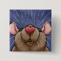 Niedlicher Herz-Ratten-Knopf