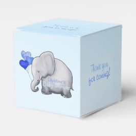 Niedlicher Herzballoons Elephant Blue Baby Boy Dus Geschenkschachtel