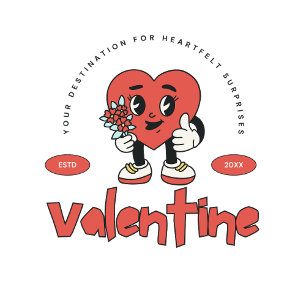 Niedlicher Herzcharakter Roter Retro Valentinstag Kaffeetasse