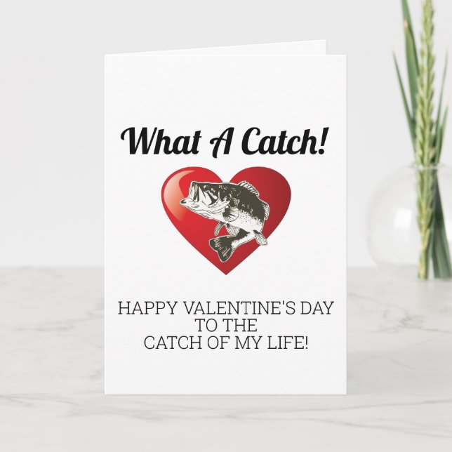 Niedlicher Herzfisch Liebe Valentinstag Feiertagskarte (Vorderseite)