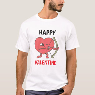 Niedlicher Herzklopfen mit Bow und Arrow Valentins T-Shirt