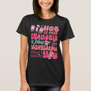 Niedlicher Herzschlag Tachykardie Heilung Valentin T-Shirt