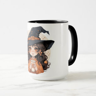 Niedlicher Hexen-Kaffeebecher   Cozy Autumn Aesthe Tasse