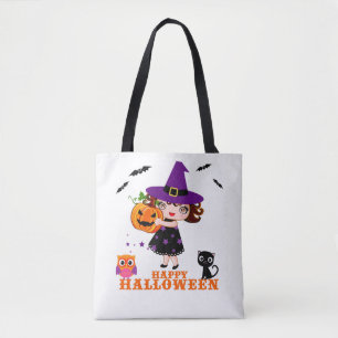 niedlicher Hexenhalloween-Totenbeutel Tasche
