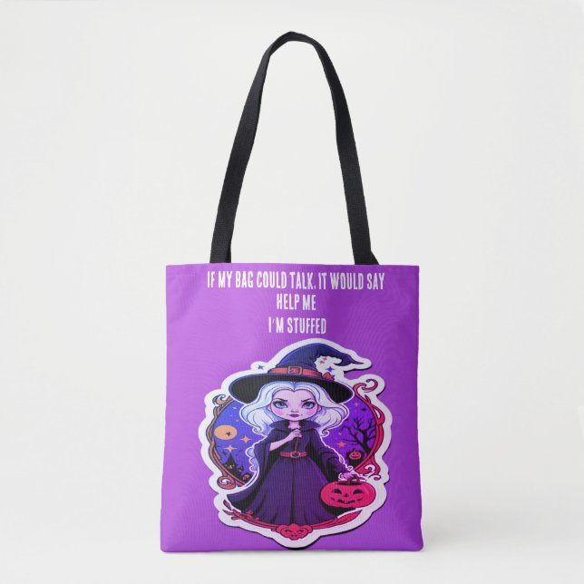 Niedlicher Hexenkürbis Wenn meine Tasche reden kön (Vorderseite)