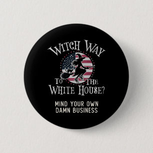 Niedlicher Hexenweg zum Weißen Haus Kamala Harris Button