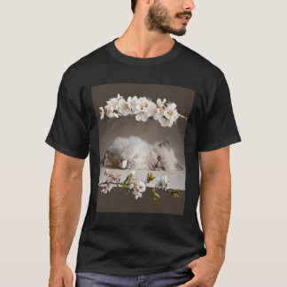 Niedlicher Himalayan Kitten mit Blume Rasse Lover  T-Shirt