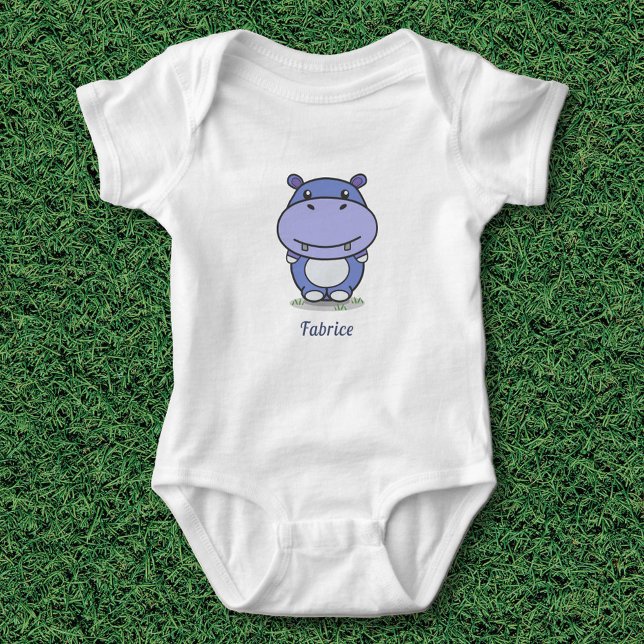 Niedlicher Hippo Baby Bodysuit Baby Strampler (Cute Hippo Baby Bodysuit)