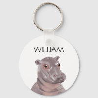 Niedlicher Hippo-Personalisierter Name
