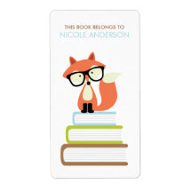 Niedlicher Hipster Red Fox Buchzeichen