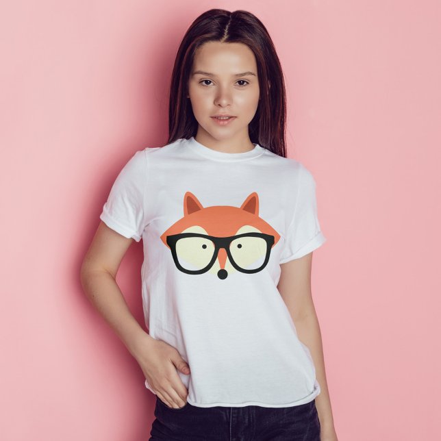 Niedlicher Hipster Red Fox T-Shirt (Von Creator hochgeladen)
