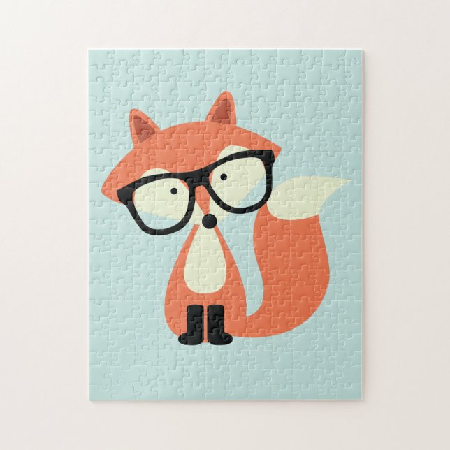 Niedlicher Hipsterroter Fox (Vertikal)