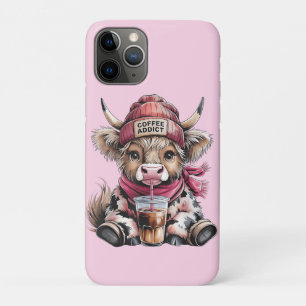 Niedlicher Hochlandkuhkaffee Addict Funny Drink Ka Case-Mate iPhone Hülle