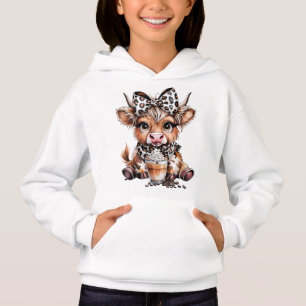 Niedlicher Hochlandkuhkaffee Addict Funny Drink Ka Hoodie