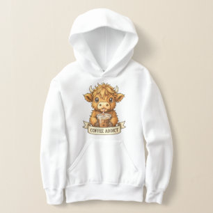 Niedlicher Hochlandkuhkaffee Addict Funny Drink Ka Hoodie