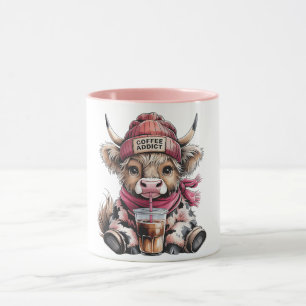 Niedlicher Hochlandkuhkaffee Addict Funny Drink Ka Tasse