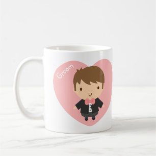 Niedlicher Hochzeits-Bräutigam-Junge im Tuxedo für Kaffeetasse