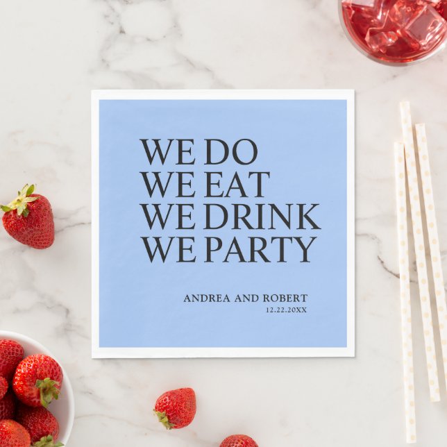 Niedlicher Hochzeitscocktail Serviette (Beispiel)
