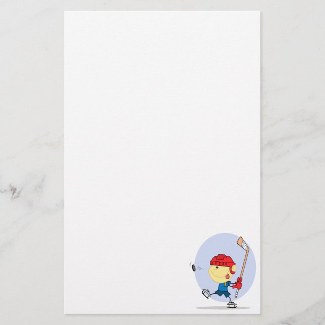 niedlicher Hockey-Cartoon Briefpapier (Vorderseite)