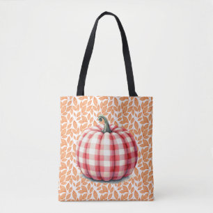 Niedlicher Hopfenfall karierter Kürbis Tasche
