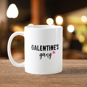 Niedlicher Hot Pink Heart Galantines Day Gang Kaffeetasse