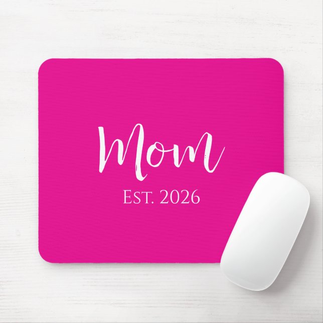 Niedlicher Hot Pink Junge Mutter Muttertag Mousepad (Mit Mouse)