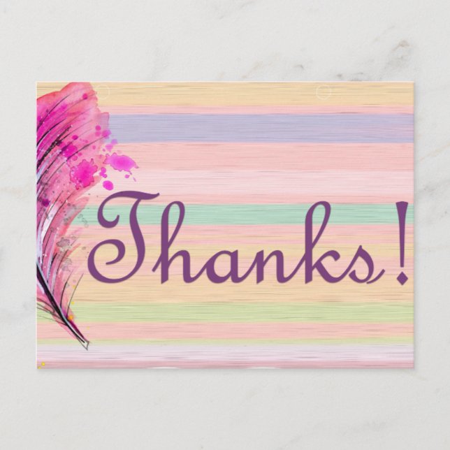 Niedlicher Hübscher Dank Postkarte (Vorderseite)