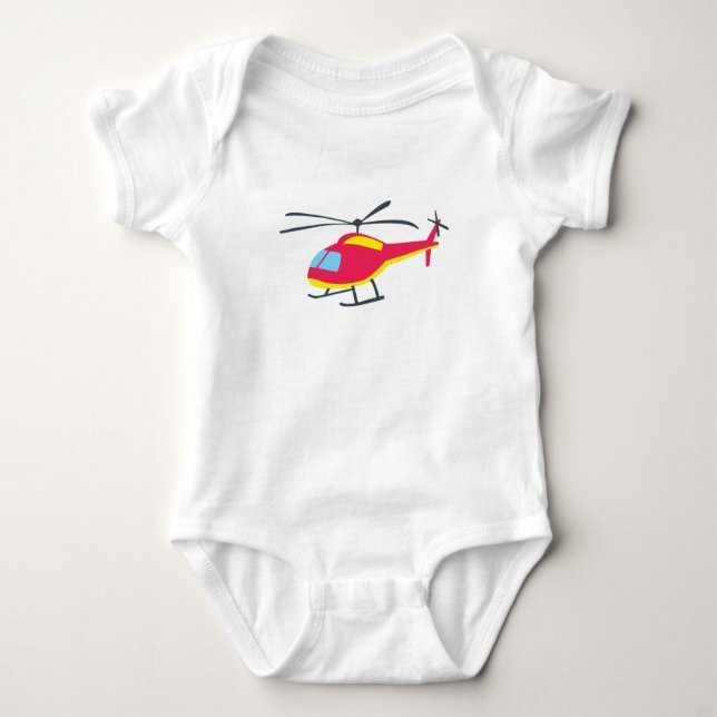 Niedlicher Hubschrauber Baby Strampler (Vorderseite)