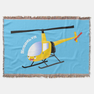 Niedlicher Hubschrauber mit gelbem Cartoon Decke