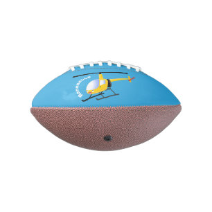 Niedlicher Hubschrauber mit gelbem Cartoon Football