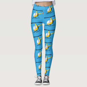 Niedlicher Hubschrauber mit gelbem Cartoon Leggings