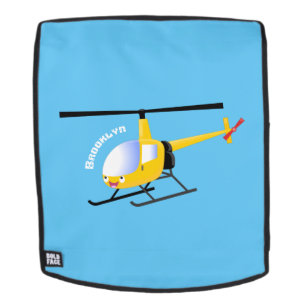 Niedlicher Hubschrauber mit gelbem Cartoon Rucksack