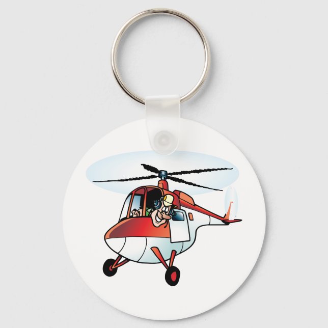 Niedlicher Hubschrauber Schlüsselanhänger (Vorderseite)