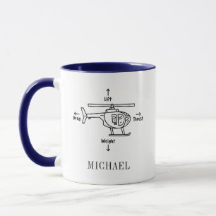 Niedlicher Hubschrauberpilot Personalisiertes Gesc Tasse