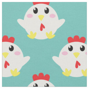 Niedlicher Hühnerkids Farm Bird Cartoon Stoff