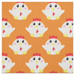 Niedlicher Hühnerkids Farm Bird Cartoon Stoff