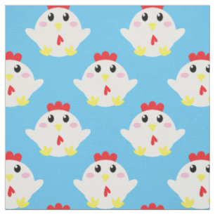Niedlicher Hühnerkids Farm Bird Cartoon Stoff