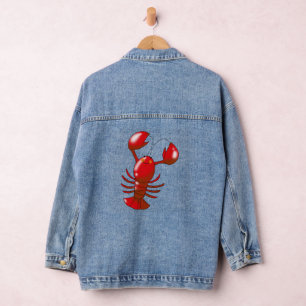 niedlicher Hummer Jeansjacke