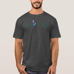 Niedlicher Hummingbird Heartbeat Design Love Bird T-Shirt