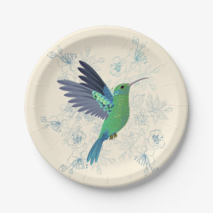 Niedlicher Hummingvogel Pappteller