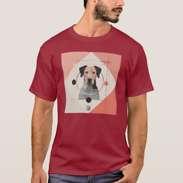 Niedlicher Hund Abstrakter T - Shirt für Hunde Lie (Vorderseite)