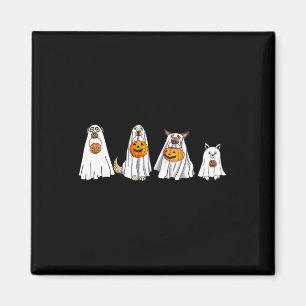 Niedlicher Hund als Ghost Halloween Fun Boo verkle Magnet