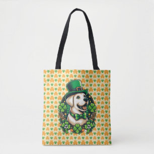 Niedlicher Hund am Sankt Patrick Tasche