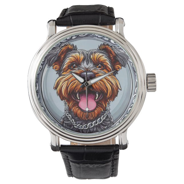 Niedlicher Hund Armbanduhr (Vorderseite)