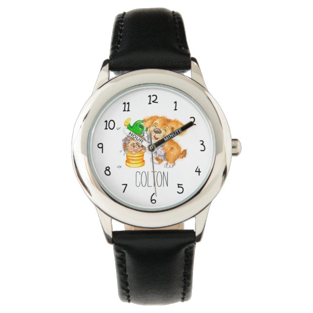 Niedlicher Hund Armbanduhr (Vorderseite)