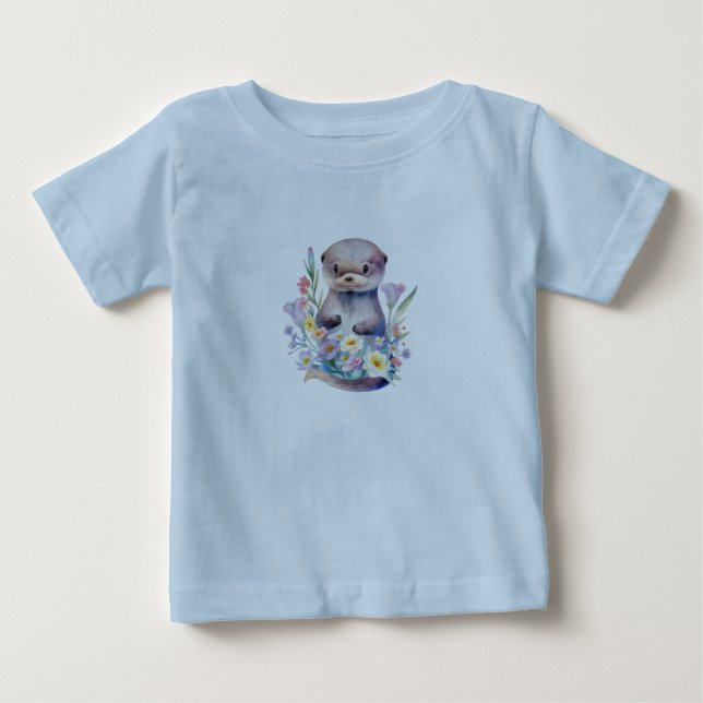 niedlicher Hund Baby T-shirt (Vorderseite)